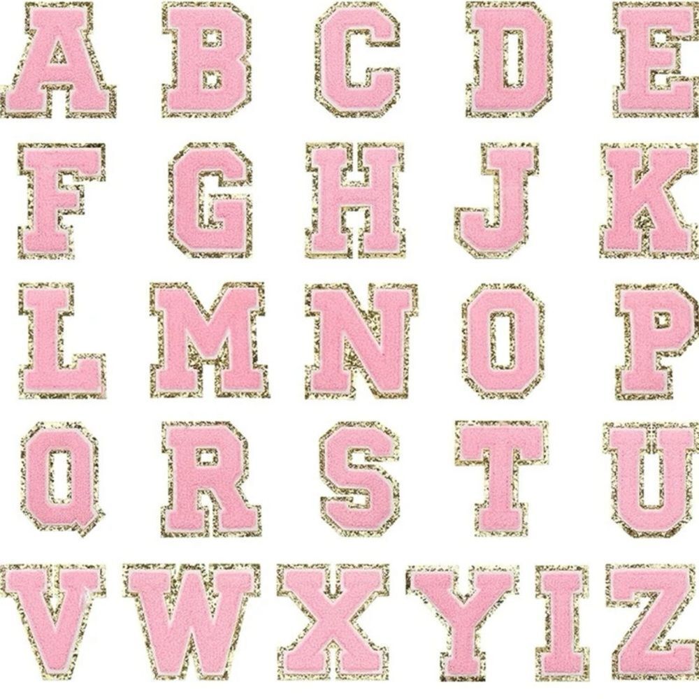 26 Piece Fuzzy Alphabet Patches